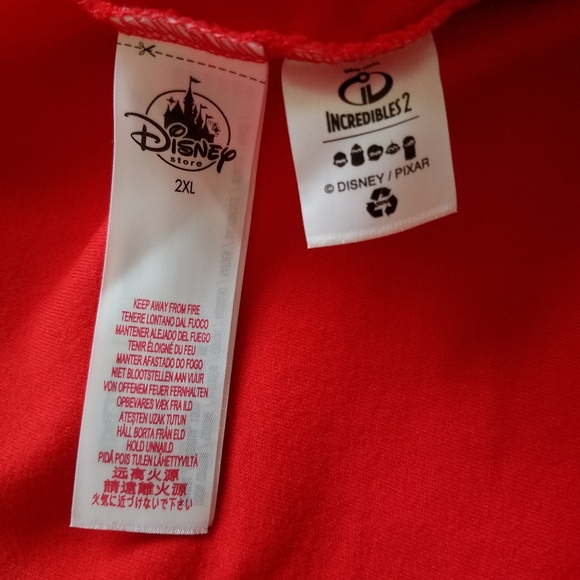 Disney Incredibles 2 Elastica short sleeve t-shirt ringer red black - Picture 6 of 8